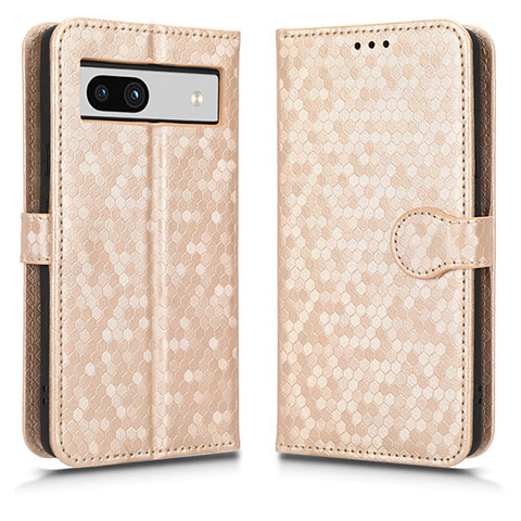 Coque Portefeuille Livre Cuir Etui Clapet C01X pour Google Pixel 7a 5G Or