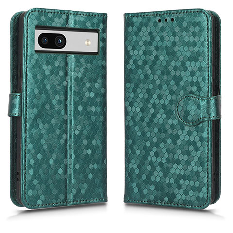 Coque Portefeuille Livre Cuir Etui Clapet C01X pour Google Pixel 7a 5G Vert