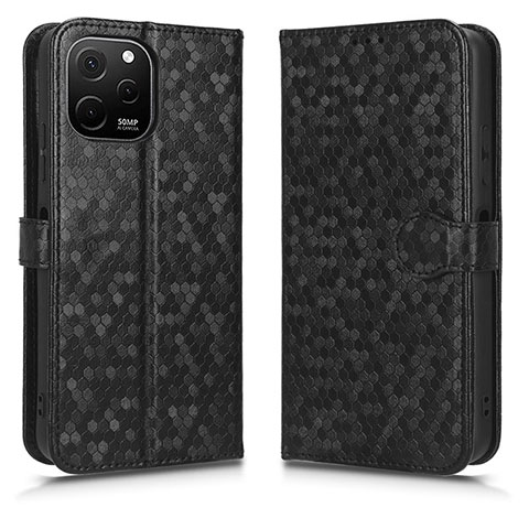 Coque Portefeuille Livre Cuir Etui Clapet C01X pour Huawei Enjoy 50z Noir