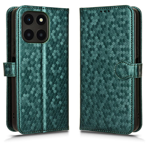 Coque Portefeuille Livre Cuir Etui Clapet C01X pour Huawei Honor X8b Vert