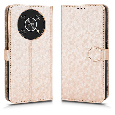 Coque Portefeuille Livre Cuir Etui Clapet C01X pour Huawei Honor X9 5G Or