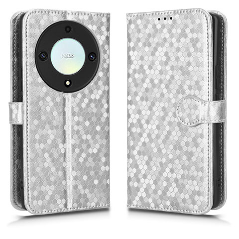 Coque Portefeuille Livre Cuir Etui Clapet C01X pour Huawei Honor X9a 5G Argent