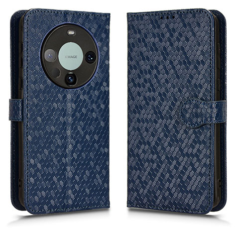 Coque Portefeuille Livre Cuir Etui Clapet C01X pour Huawei Mate 60 Bleu