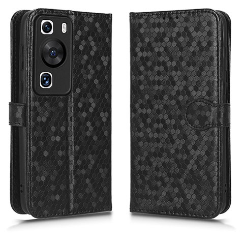 Coque Portefeuille Livre Cuir Etui Clapet C01X pour Huawei P60 Noir