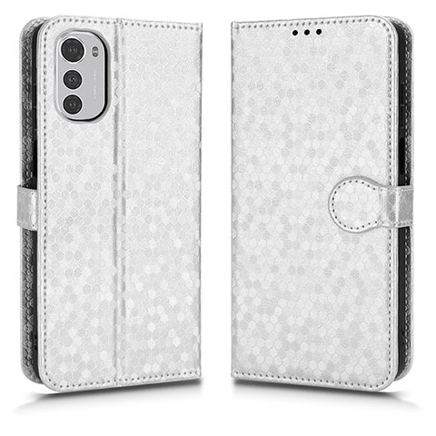 Coque Portefeuille Livre Cuir Etui Clapet C01X pour Motorola Moto E32s Argent