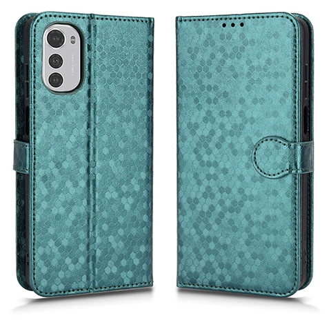 Coque Portefeuille Livre Cuir Etui Clapet C01X pour Motorola Moto E32s Vert