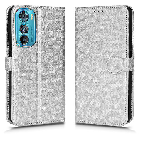 Coque Portefeuille Livre Cuir Etui Clapet C01X pour Motorola Moto Edge 30 5G Argent