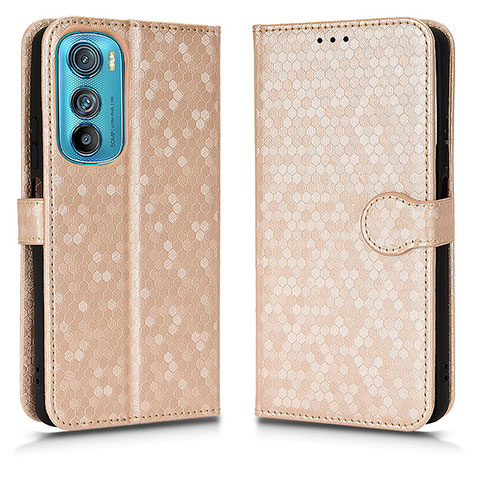 Coque Portefeuille Livre Cuir Etui Clapet C01X pour Motorola Moto Edge 30 5G Or