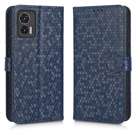 Coque Portefeuille Livre Cuir Etui Clapet C01X pour Motorola Moto Edge 30 Lite 5G Bleu