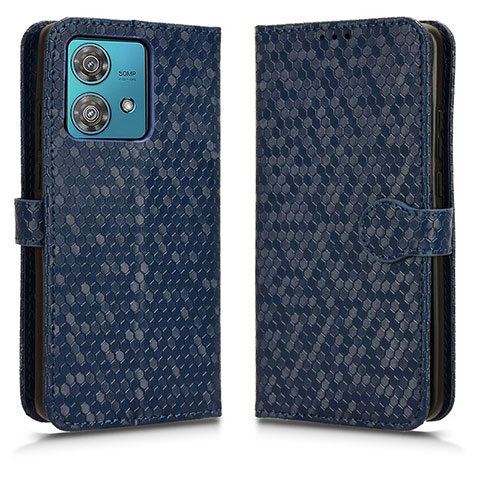 Coque Portefeuille Livre Cuir Etui Clapet C01X pour Motorola Moto Edge 40 Neo 5G Bleu