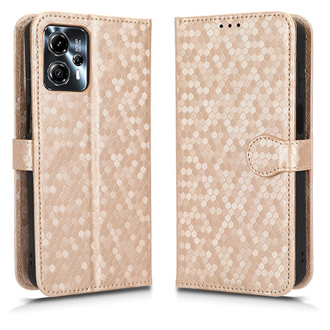 Coque Portefeuille Livre Cuir Etui Clapet C01X pour Motorola Moto G13 Or