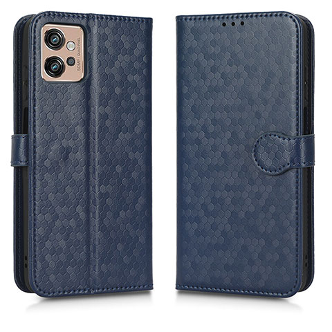 Coque Portefeuille Livre Cuir Etui Clapet C01X pour Motorola Moto G32 Bleu