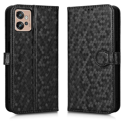 Coque Portefeuille Livre Cuir Etui Clapet C01X pour Motorola Moto G32 Noir