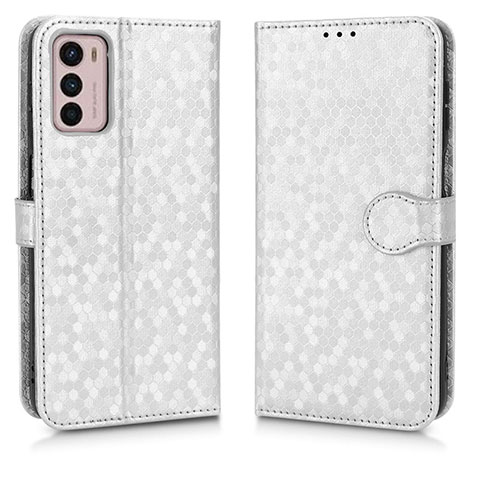 Coque Portefeuille Livre Cuir Etui Clapet C01X pour Motorola Moto G42 Argent