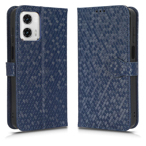 Coque Portefeuille Livre Cuir Etui Clapet C01X pour Motorola Moto G53 5G Bleu