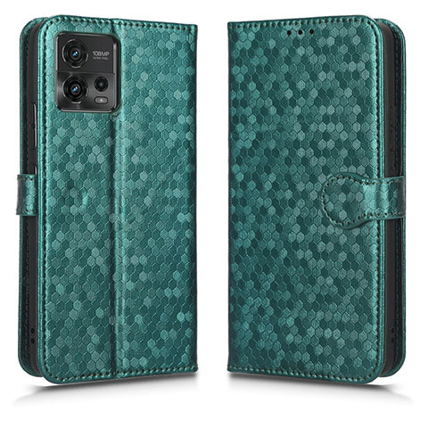 Coque Portefeuille Livre Cuir Etui Clapet C01X pour Motorola Moto G72 Vert