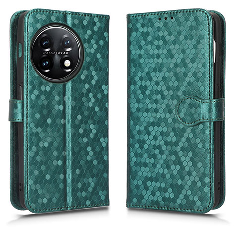 Coque Portefeuille Livre Cuir Etui Clapet C01X pour OnePlus 11 5G Vert