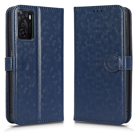 Coque Portefeuille Livre Cuir Etui Clapet C01X pour Oppo A55S 5G Bleu