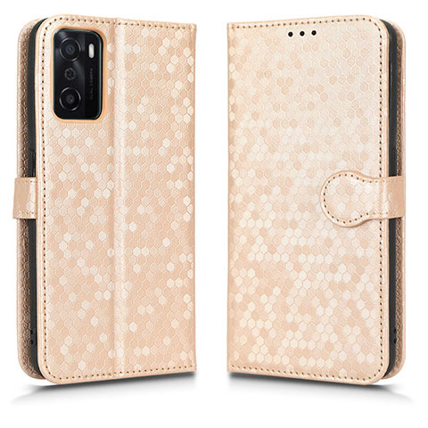 Coque Portefeuille Livre Cuir Etui Clapet C01X pour Oppo A55S 5G Or