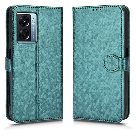 Coque Portefeuille Livre Cuir Etui Clapet C01X pour Oppo A77 5G Vert