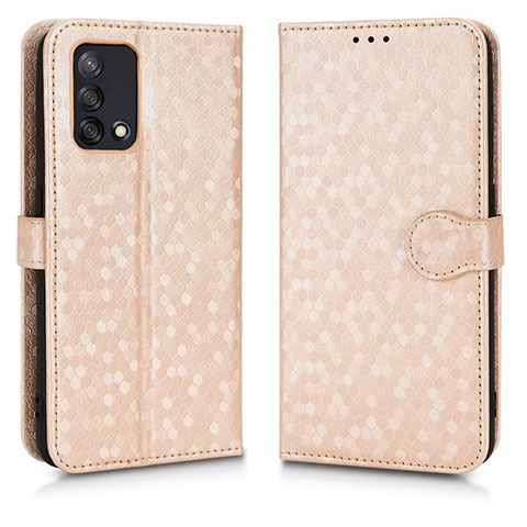 Coque Portefeuille Livre Cuir Etui Clapet C01X pour Oppo A95 4G Or