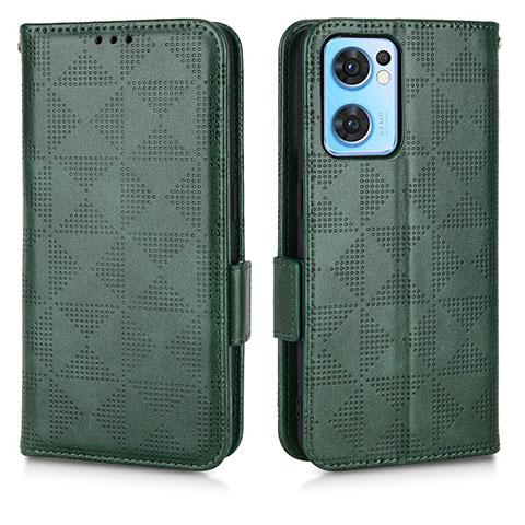 Coque Portefeuille Livre Cuir Etui Clapet C01X pour Oppo Find X5 Lite 5G Vert