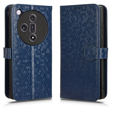 Coque Portefeuille Livre Cuir Etui Clapet C01X pour Oppo Find X7 5G Bleu