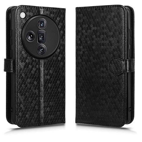 Coque Portefeuille Livre Cuir Etui Clapet C01X pour Oppo Find X7 Ultra 5G Noir