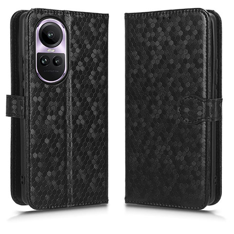 Coque Portefeuille Livre Cuir Etui Clapet C01X pour Oppo Reno10 5G Noir