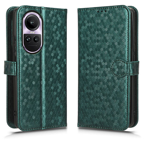 Coque Portefeuille Livre Cuir Etui Clapet C01X pour Oppo Reno10 Pro 5G Vert