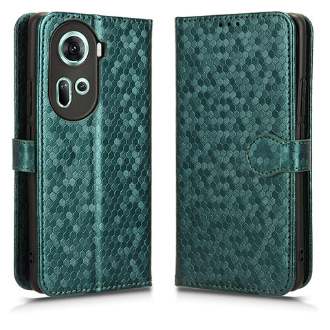 Coque Portefeuille Livre Cuir Etui Clapet C01X pour Oppo Reno11 5G Vert