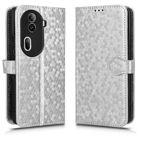 Coque Portefeuille Livre Cuir Etui Clapet C01X pour Oppo Reno11 Pro 5G Argent