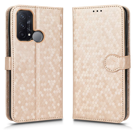 Coque Portefeuille Livre Cuir Etui Clapet C01X pour Oppo Reno5 A Or