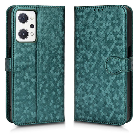 Coque Portefeuille Livre Cuir Etui Clapet C01X pour Oppo Reno7 A Vert