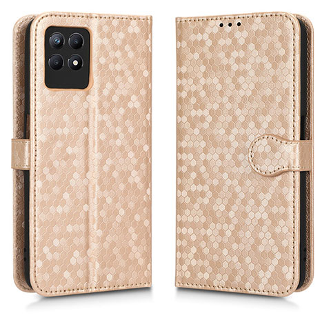 Coque Portefeuille Livre Cuir Etui Clapet C01X pour Realme 8i Or