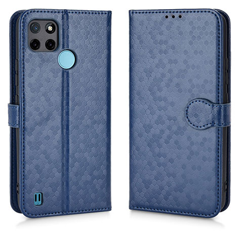 Coque Portefeuille Livre Cuir Etui Clapet C01X pour Realme C25Y Bleu