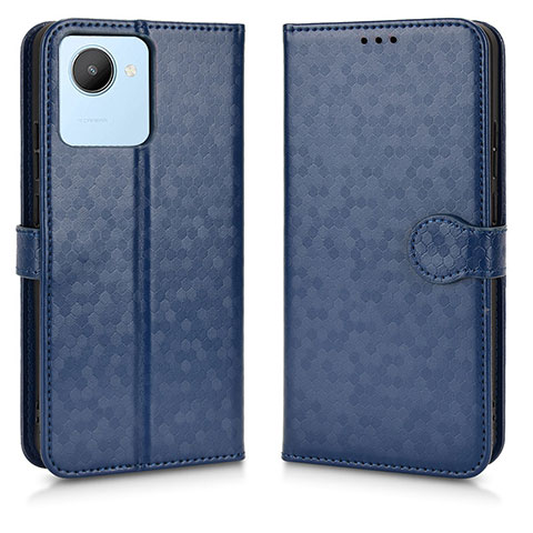 Coque Portefeuille Livre Cuir Etui Clapet C01X pour Realme C30 Bleu