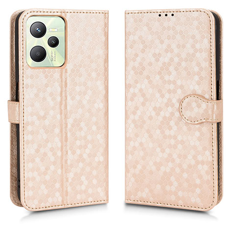 Coque Portefeuille Livre Cuir Etui Clapet C01X pour Realme C35 Or