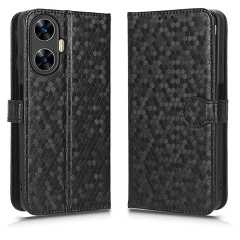 Coque Portefeuille Livre Cuir Etui Clapet C01X pour Realme C55 Noir