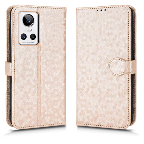 Coque Portefeuille Livre Cuir Etui Clapet C01X pour Realme GT Neo3 5G Or