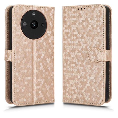 Coque Portefeuille Livre Cuir Etui Clapet C01X pour Realme Narzo 60 5G Or