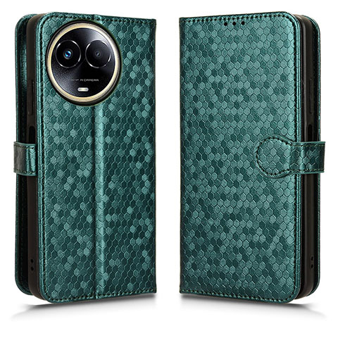 Coque Portefeuille Livre Cuir Etui Clapet C01X pour Realme Narzo 60x 5G Vert