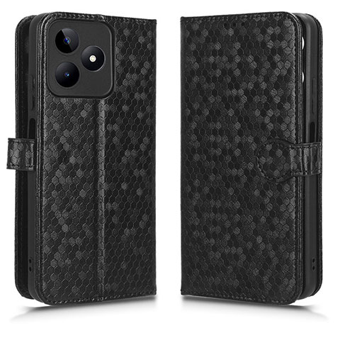 Coque Portefeuille Livre Cuir Etui Clapet C01X pour Realme Narzo N53 Noir