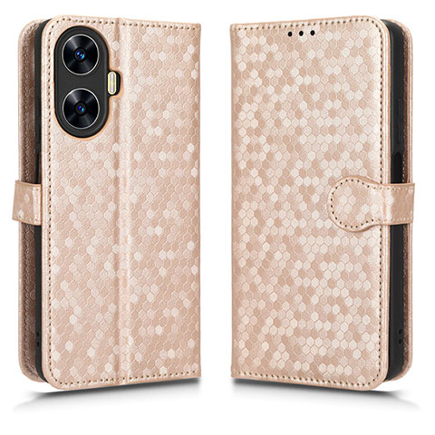 Coque Portefeuille Livre Cuir Etui Clapet C01X pour Realme Narzo N55 Or