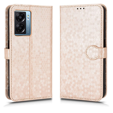 Coque Portefeuille Livre Cuir Etui Clapet C01X pour Realme V23i 5G Or