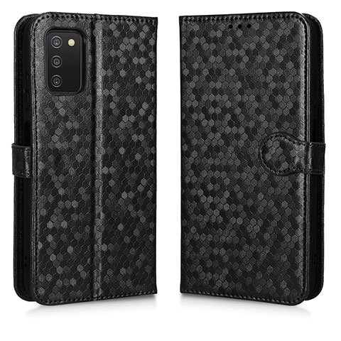 Coque Portefeuille Livre Cuir Etui Clapet C01X pour Samsung Galaxy A03s Noir