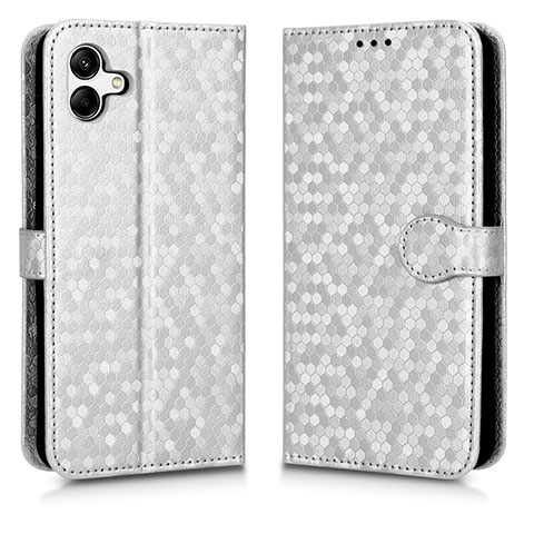 Coque Portefeuille Livre Cuir Etui Clapet C01X pour Samsung Galaxy A04E Argent