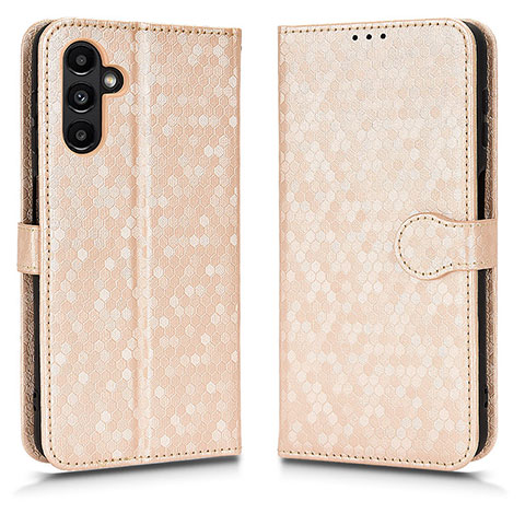 Coque Portefeuille Livre Cuir Etui Clapet C01X pour Samsung Galaxy A04s Or