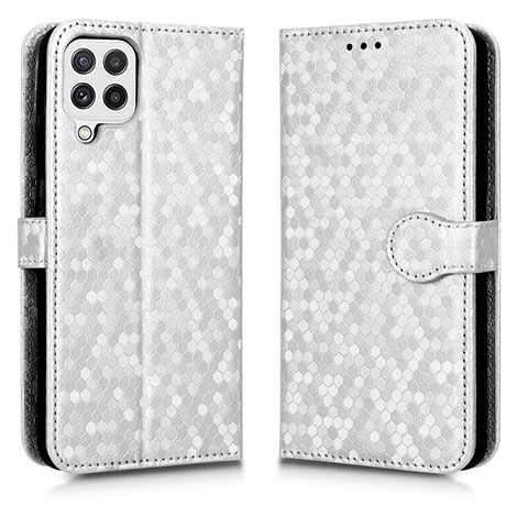 Coque Portefeuille Livre Cuir Etui Clapet C01X pour Samsung Galaxy A12 5G Argent