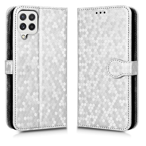 Coque Portefeuille Livre Cuir Etui Clapet C01X pour Samsung Galaxy A12 Nacho Argent